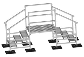 crossover rooftop pipe support