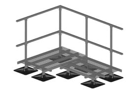 walkways rooftop pipe support