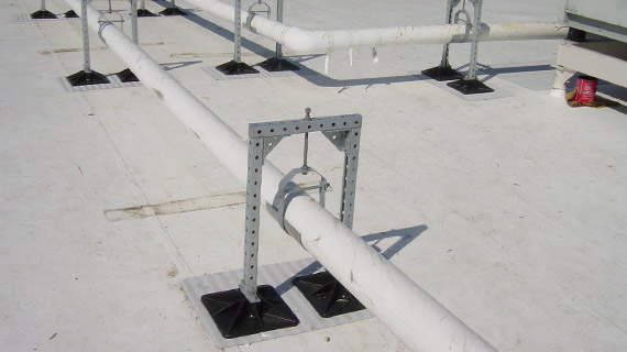 PS 1-2 gas pipe support for roof