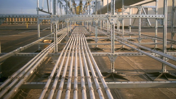 PSL gas pipe support