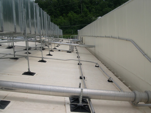 Tyson manufacturing facility rooftop support system