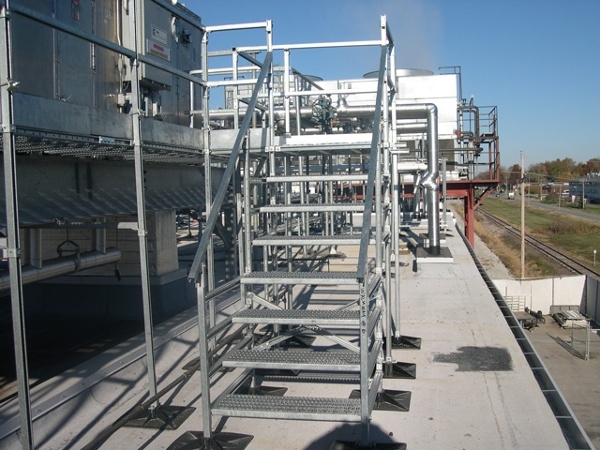 manufacturing facility rooftop supports